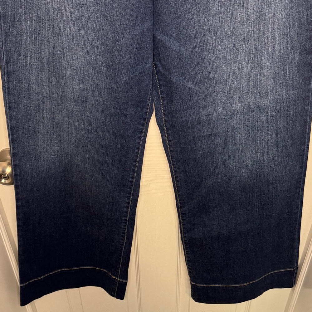 a.n.a Dark Blue Flare & Wide Leg Jeans - Picture 4 of 7